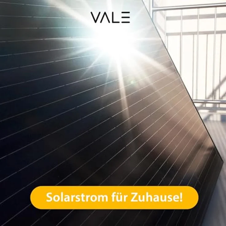VALE Bifaziales Solarmodul Set, 2 x Full-Black Glas-Glas-Solarmodule, 900 Wp, Balkonkraftwerk für private Energieerzeugung – Bild 3