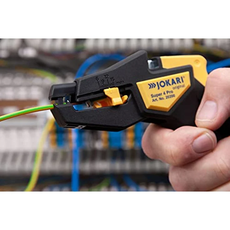 Jokari Abisolierzange Super 4 Pro (für Leiterquerschnitte von 0,2-6mm², Längenanschlag verstellbar 5-15 mm, Griff ergonomisch, Klingen auswechselbar) 460300 – Bild 10