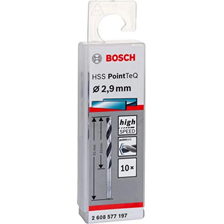 Bosch Professional 10 Stück HSS Spiralbohrer PointTeQ (für Metall, 2,9 x 33 x 61 mm, Zubehör Bohrschrauber) - Preisvergleich – Bild 3
