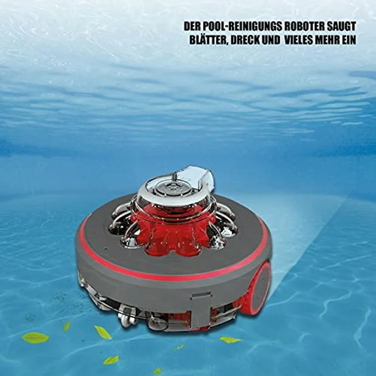 Mauk® Pool Bodenreinigung Robotersauger | Li-Ion Akku | 200 m² rund & kabellos | DAS! Original mit Weltraum Stickerset – Bild 3