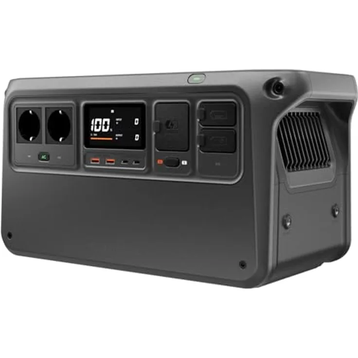 DJI Power 1000 V2 Tragbare Powerstation, 1024Wh, 2600W Solar Generator, LiFePO4 Akku, Schnellladung in 37 Min, Elektrischer Generator für Camping und Zuhause