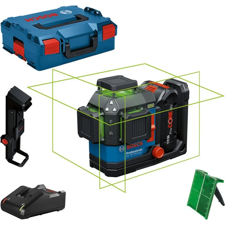 "BOSCH Kreuzlinienlaser Bosch Professional GLL 18V-120-33 CG, Linienlaser für hohe Genauigkeit in rauen Bedingungen" – Bild 1