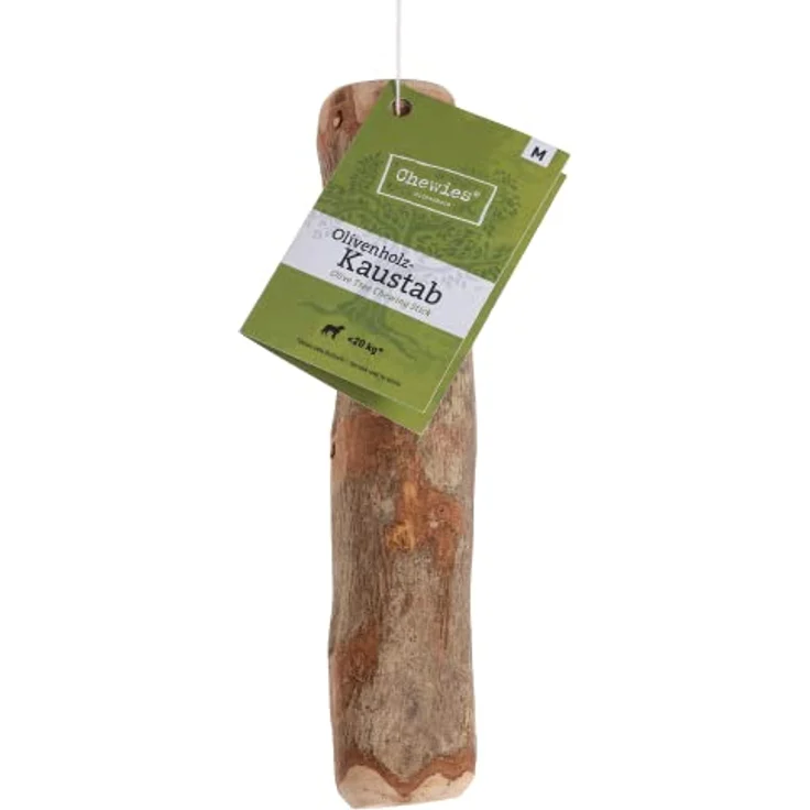 Chewies Kauknochen Hunde-Spielzeug aus Olivenholz für Hunde - 100 % natürliches Hundezubehör risikoarm & langlebig - Größe M: Für Hunde bis 20 kg Körpergewicht – Bild 2