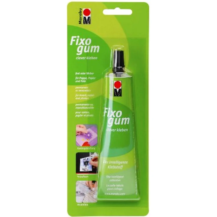 Marabu Fixogum Montagekleber, elastischer Bastelkleber für Papiermaché und Pappe, 50 g, transparent – Bild 4