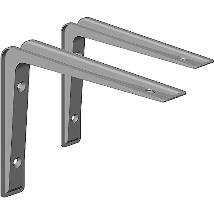 Element System 18133-00133 Alido - Regalträger - 2 Stück - weißaluminium - 80 x 120 mm – Bild 2