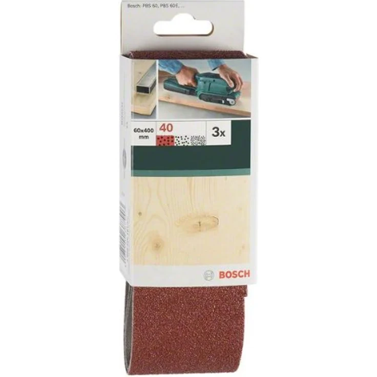 Bosch DIY Schleifband (für Bandschleifer verschiedene Materialien, 3 Stück, 65 x 410 mm, Körnung 40) – Bild 4