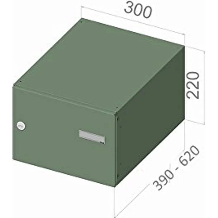 Letterbox24 B-242 XXL Edelstahl Mauerdurchwurf Briefkasten (Tiefe: 39-62 cm) - wetterfest und langlebig – Bild 4