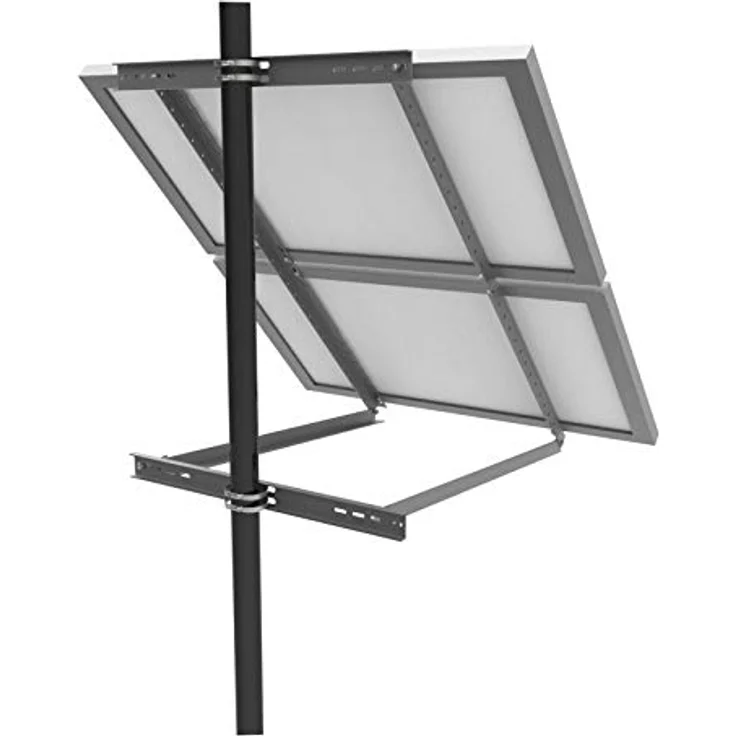enjoy solar Aluminium verstellbare Masthalterung, Neigungswinkel 30°-60° für Duo Solarpanel, passend für Modulbreite 100-680mm, inkl. Schrauben und Muttern – Bild 1