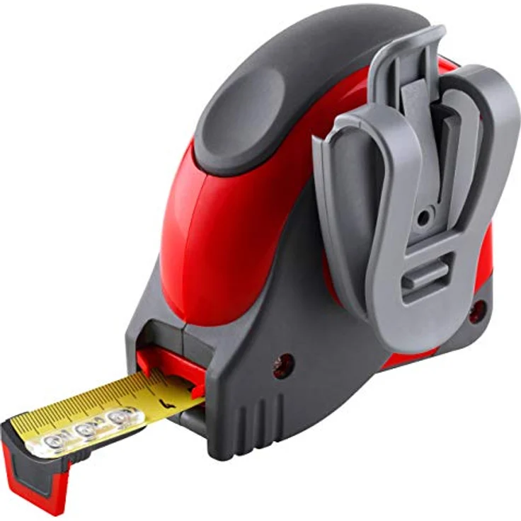 SOLA Bandmaß - BIG T - 8m - 25mm - extrem robustes Profi-Rollbandmaß mit Gürtelclip - Stahlband, gelb lackiert mit mm Skala - Genauigkeitsklasse I - Rollmeter mit rutschfestem Endhaken - Länge 8m-25mm – Bild 3