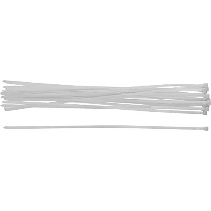 BGS Diy 80776 | Kabelbinder-Sortiment | 20-tlg. | weiß | 8,0 x 600 mm | Set | Nylon – Bild 2