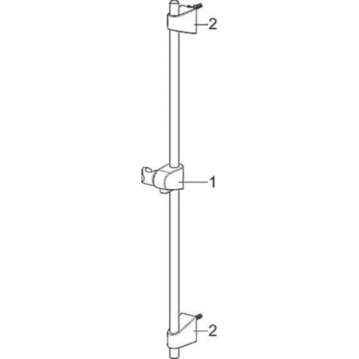 HANSA Stangenbrause-Set Hansabasicjet, 3 Strahlart(en), Wandstangen 650 mm 3-strahlig Brausekopf Ø 95 mm – Bild 6