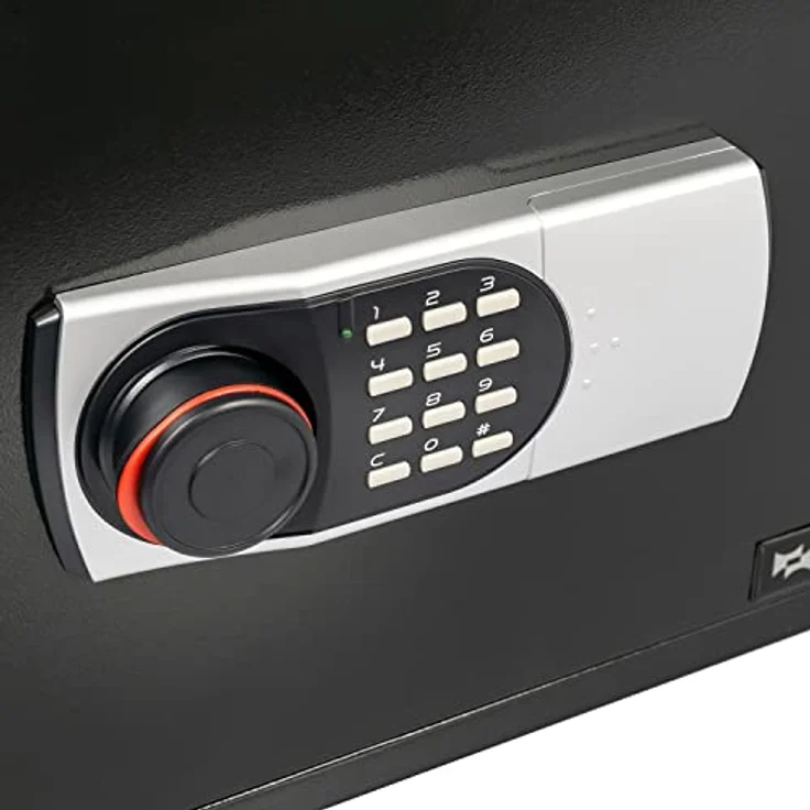 HMF 46161 Safe Tresor Feuerfest 60 Minuten mit Zahlenschloss | 41,2 x 35,5 x 36,3 cm – Bild 4
