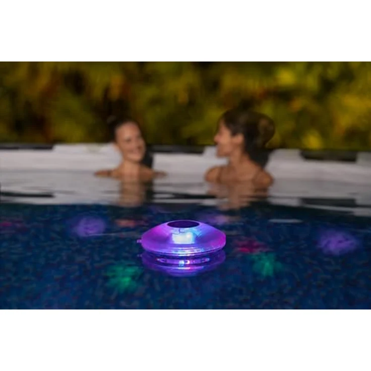 Bestway Batteriebetriebene Schwimmende Pool-Lampe, Ø 14 cm, Integrierte LED mit Farbwechsler und 7 Leuchtprogrammen, Wasserdicht IP67 – Bild 7