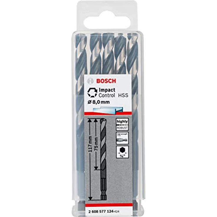 Bosch Accessories Metall-Spiralbohrer 8 mm, HSS mit oxidbeschichteter Spiralnut, Gesamtlänge 117 mm, 1 Stück – Bild 1