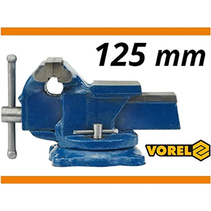 YATO BENCH VICE SWIVEL BASE 125MM, Zange in Blau aus Metall, 125mm Backenbreite – Bild 3