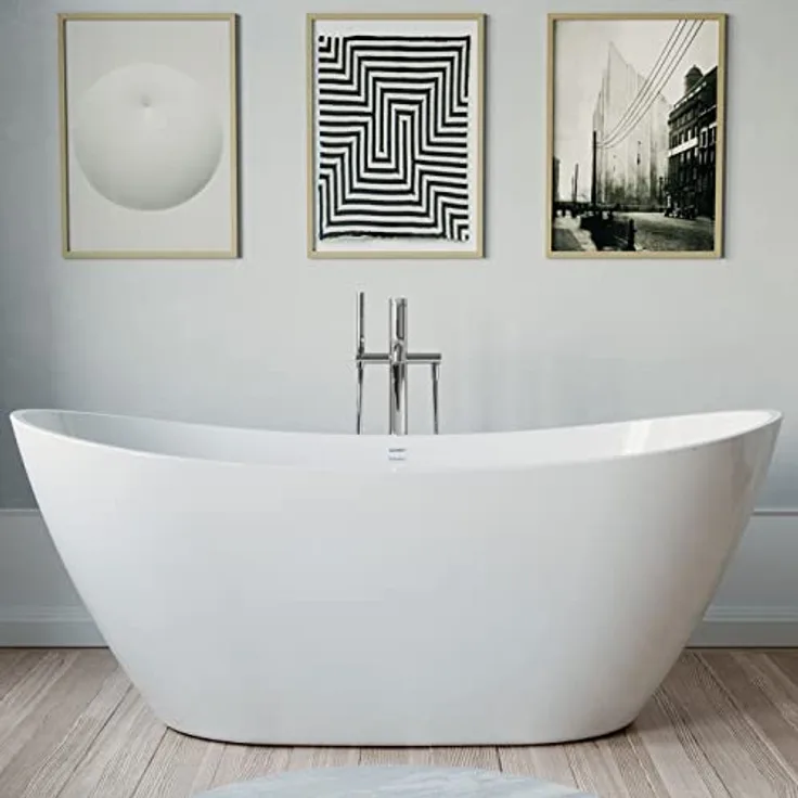 Duravit Freistehende Badewanne DuraBerk in Weiß 180x80 cm für 2 Personen mit optimaler Wärmeisolierung