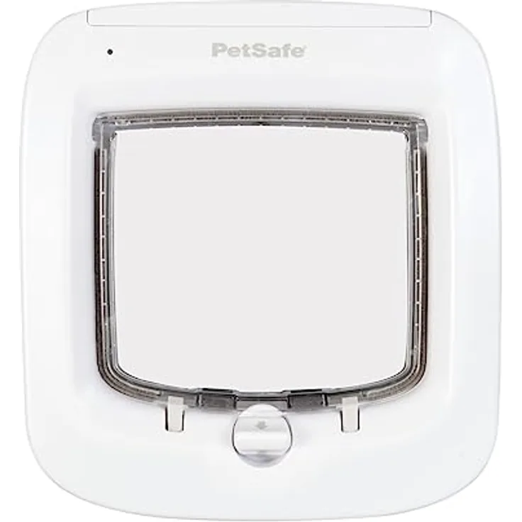 PetSafe Mikrochip-Katzenklappe, batteriebetriebene Haustierklappe, 4-Wege-Verriegelung und einfache Installation, Version 2017
