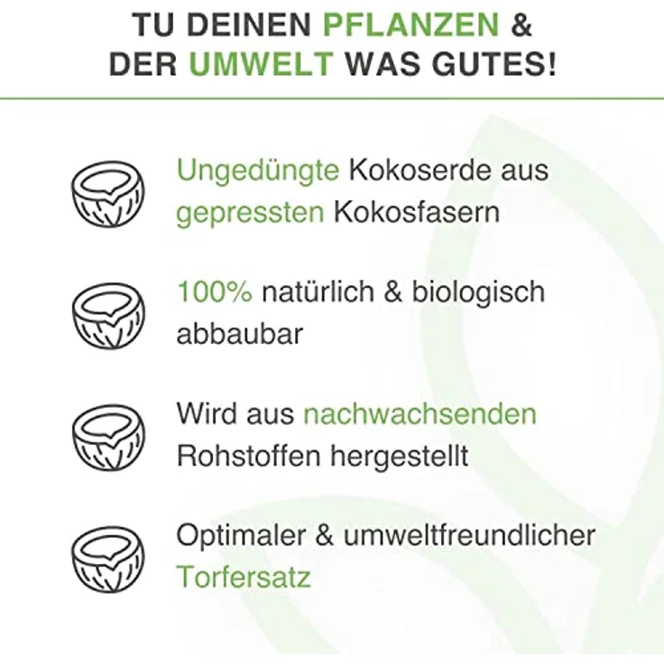 yayago Humuserde I Kokoserde für Pflanzen 10 x 650g I Erde aus Kokosfasern I 100% natürlich & biologisch abbaubar I nährstoffarme Anzuchterde torffrei & ungedüngt für Hochbeete & Terrarien – Bild 3