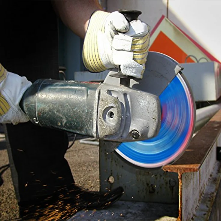 S&R Trennscheibe für Metall, Stahl, Edelstahl/INOX 230x2,0x22,23mm A30 S-BF, Set 25 Stück - 2-fach verstärkte Scheibe für präzises Trennen, zertifiziert nach DIN EN 12413, für Winkelschleifer mit 230 mm – Bild 3