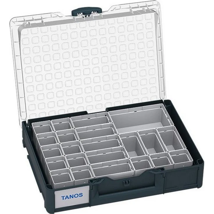 Tanos Werkzeugbox TANOS Systainer³ Organizer M 89 mit 22 ESB anthrazit (RAL 7016), leicht und vielseitig mit 22 Einsatzboxen