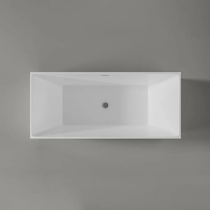 Bernstein Freistehende Badewanne NADI, Rechteckige Acrylbadewanne in Weiß, 170 x 75 x 60 cm, doppelwandig, hygenisch und pflegeleicht – Bild 3