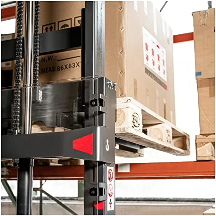 STIER Elektro-Stapler ELY-12, Hochhubwagen mit Tragkraft 1200kg, Hubhöhe 2900mm, Gabellänge 1150mm, wartungsfreundlich und stabil, Polyurethan-Bereifung – Bild 5