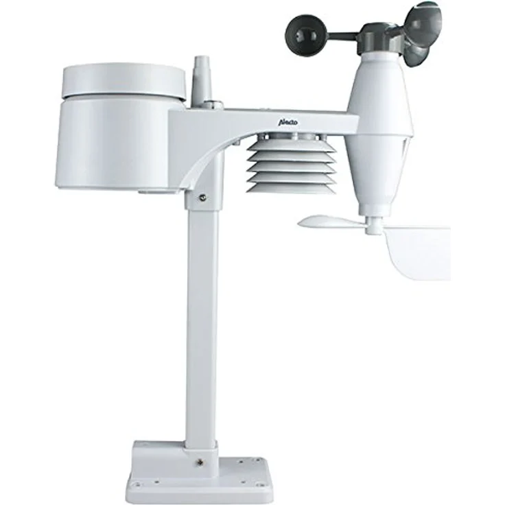 Alecto WS-4700 Wetterstation Funk mit Außensensor - Funkwetterstation - 5-in-1 - großes Display - speichert Messwerte - Funkuhr - Datumsanzeige - Mondphasen - schwarz, 13 x 5,4 x 27,8 cm – Bild 4
