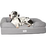 PetFusion Ultimate Jumbo XX Großes wasserdichtes Memory Foam-Hunde/Katze Bett (127 x 101.6 x 33 cm; grau). Massiver 15cm Schaum. [Ersatzbezüge & passende Decken ebenfalls erhältlich]