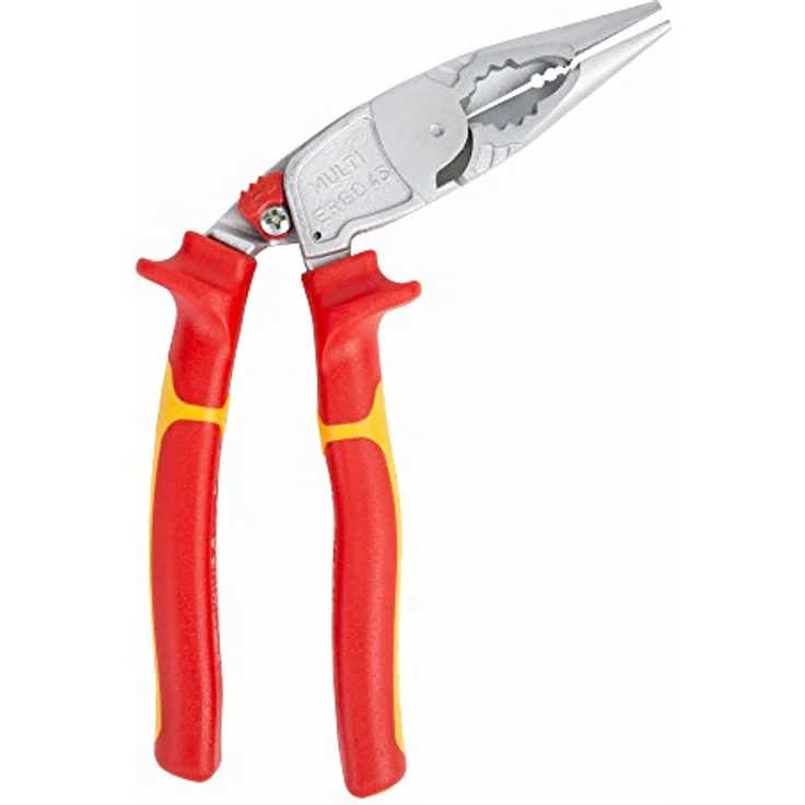 STIER Telefonzange Multi+, 45° gebogen, 200 mm, VDE-geprüft, Multifunktionale Spitzzange zum Greifen, Biegen, Schneiden, 2-Komponenten-Sicherheitshüllen – Bild 3