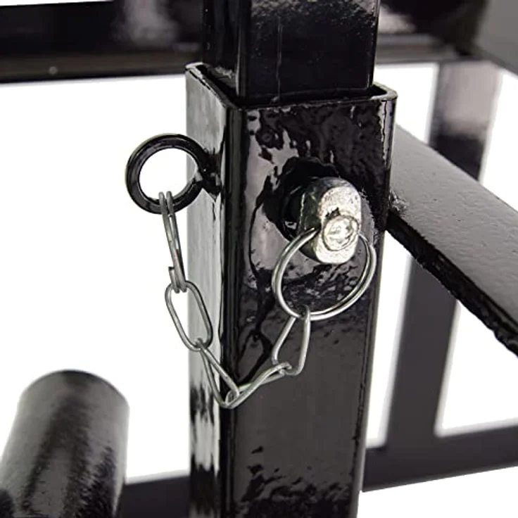 baumarktplus Hydraulischer Auffahrbock Wagenheber PKW höhenverstellbar, max. Reifenbreite 225 mm, robustes schwarzes Stahlgestell, flexible Höheneinstellung 23,5 - 36 cm – Bild 7