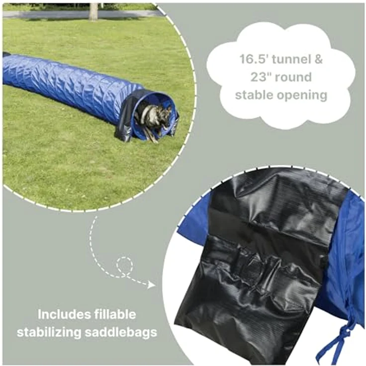 Trixie Dog Activity Agility Basic Tunnel ø 60 cm 5 m blau – Bild 4