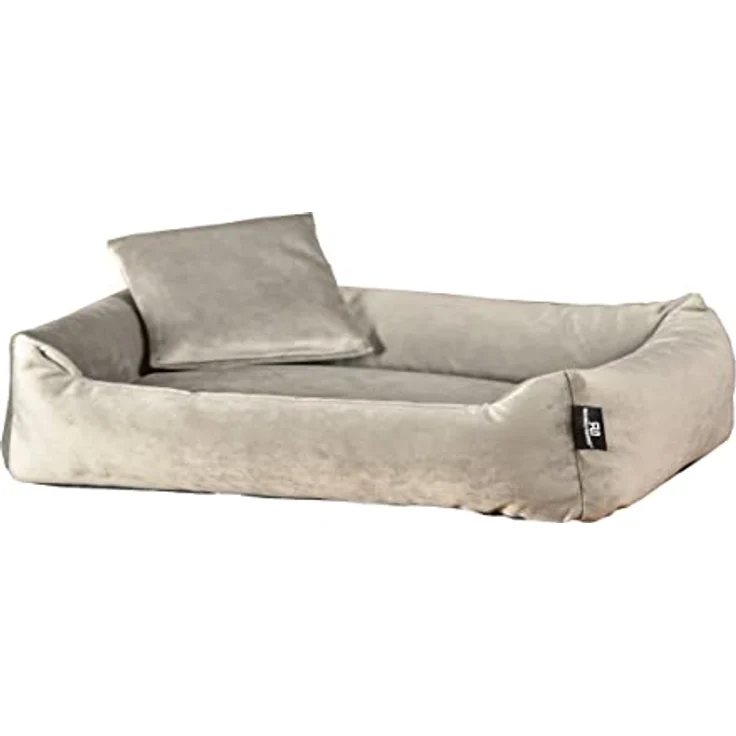 Rohrschneider Hundebett Kuschelsofa Hund Weich + Hundekotbeutelset (L, Taupe) - Nestcharakter, trendige Farben, langlebig, abnehmbarer Bezug – Bild 4