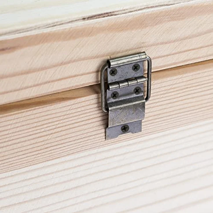 HMF Möbelbeschlag Vintage Deko Scharnier klein, 2er Set aus bronzefarbenem Metall, 22 x 57 mm mit Feststellmechanismus – Bild 6