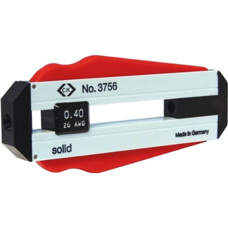 C.K Präzisions-Abisolierer T3756 100, Abisoliergerät für Kabel und Litzen, 1,00 mm | 18 AWG, verstellbarer Längenanschlag bis 50 mm