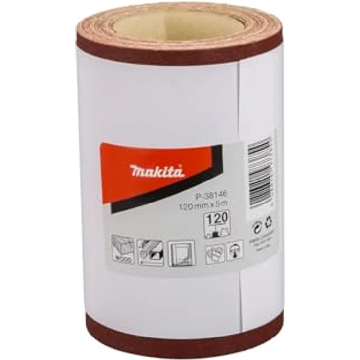 Makita Schleifpapier Rolle 120 mm x 5 m, P 120, P-38146 – Bild 3