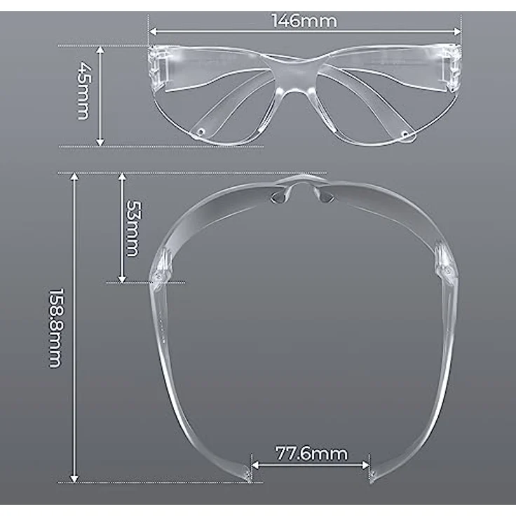 Mustbau Arbeitsschutzbrille SG-71006, klare Anti-Beschlag Sicherheitsbrille mit UV380 Schutz, kratzfest und ergonomisch – Bild 5