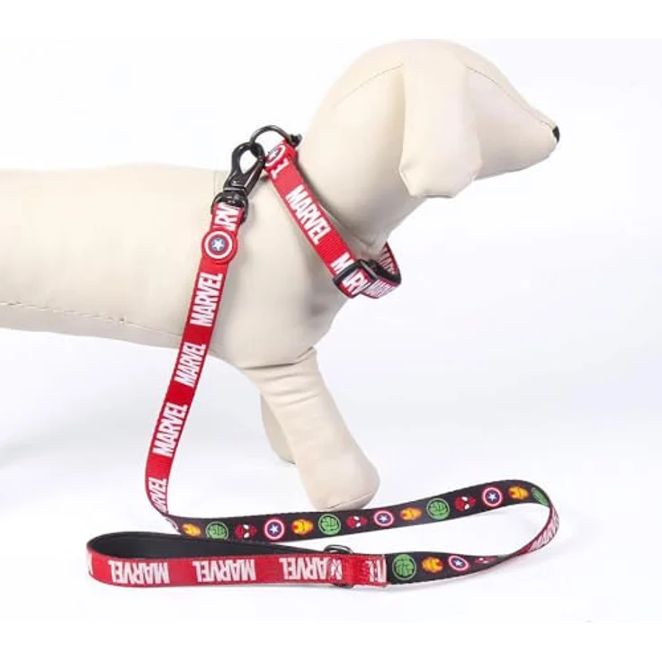 Cerdá Wendegurt für Fan Pets mit Marvel Motiven, aus 100% Polyester, beständiger Stoff, inklusive Metallanhänger, offiziell lizenziert von Marvel – Bild 3