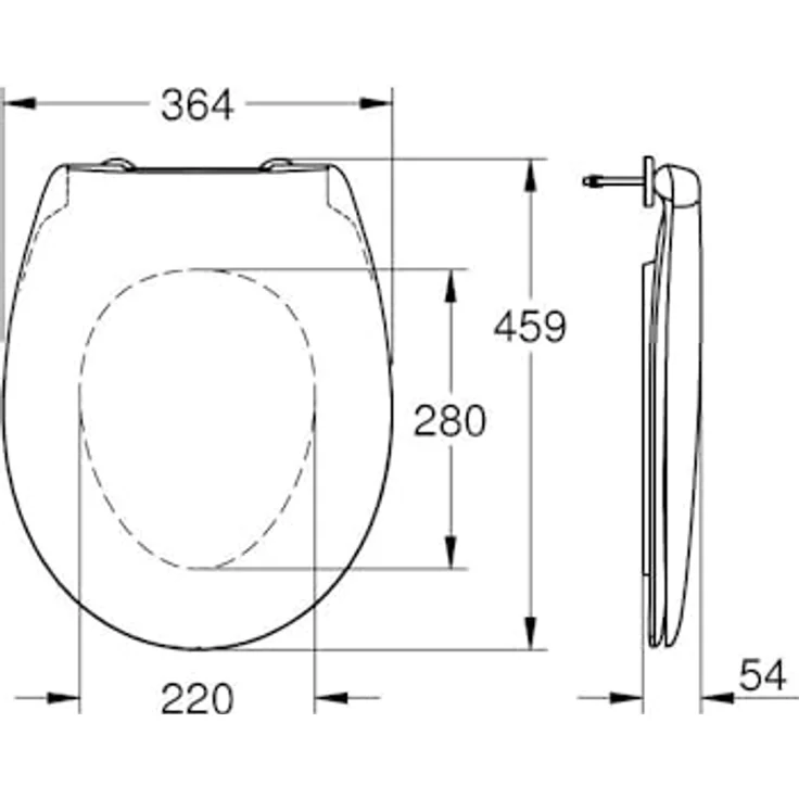 Grohe WC-Sitz Bau Keramik, Duroplast mit Quick-release-Funktion, alpinweiß – Bild 3