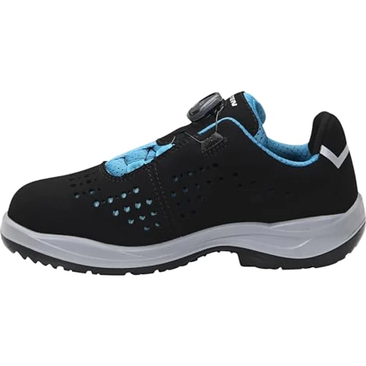 Elten Impulse Lady Boa Aqua Low ESD S1P Sicherheitsschuhe, Stahlkappe, wasserabweisende PU/PU-Sohle, schwarz, Größe 37 – Bild 4