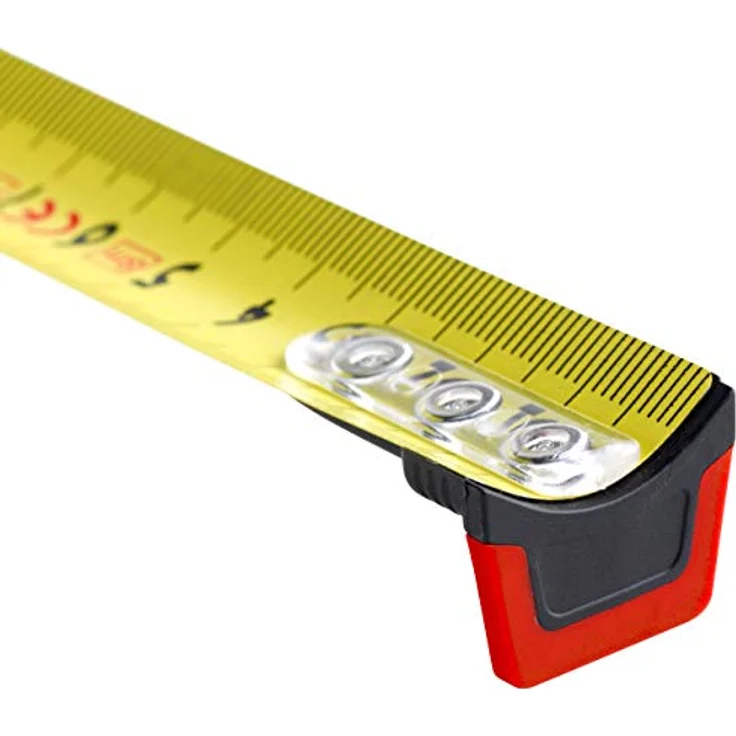 SOLA Bandmaß - BIG T - 8m - 25mm - extrem robustes Profi-Rollbandmaß mit Gürtelclip - Stahlband, gelb lackiert mit mm Skala - Genauigkeitsklasse I - Rollmeter mit rutschfestem Endhaken - Länge 8m-25mm – Bild 5