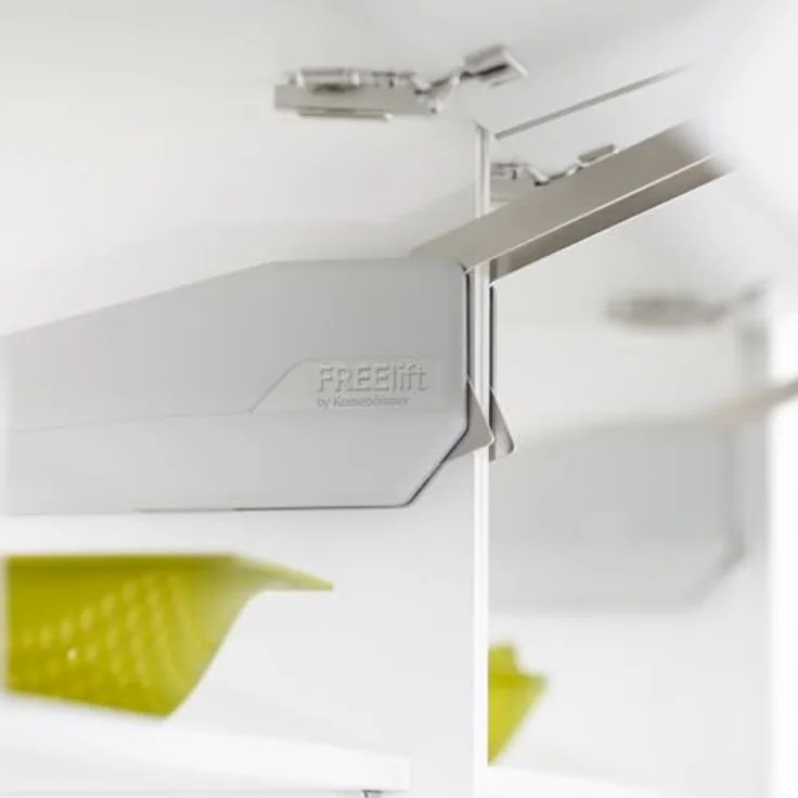 Kesseböhmer FREEfold G5fo Klappenbeschlag, Faltliftbeschlag für Hängeschränke 710-790 mm, Klappengewicht 8,7 - 17,2 kg, mit Multi-Positions-Stopp
