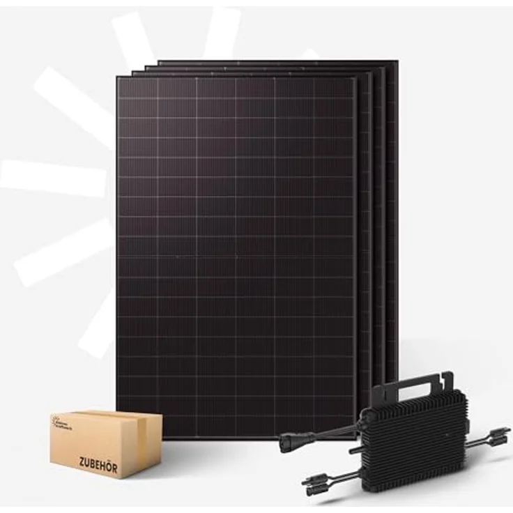 Kleines Kraftwerk 2000W Balkonkraftwerk XL, Komplettset mit 800W WiFi & Bluetooth Wechselrichter, 4×500W bifaziale Solarmodule, 10 m Kabel – Bild 2