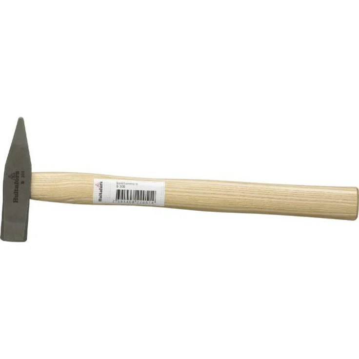 Hultafors Tischhammer B300, 400 g mit sandgestrahltem und klar lackiertem Kopf, gehärtetem Stift und Schlagfläche, Hickory-Stiel