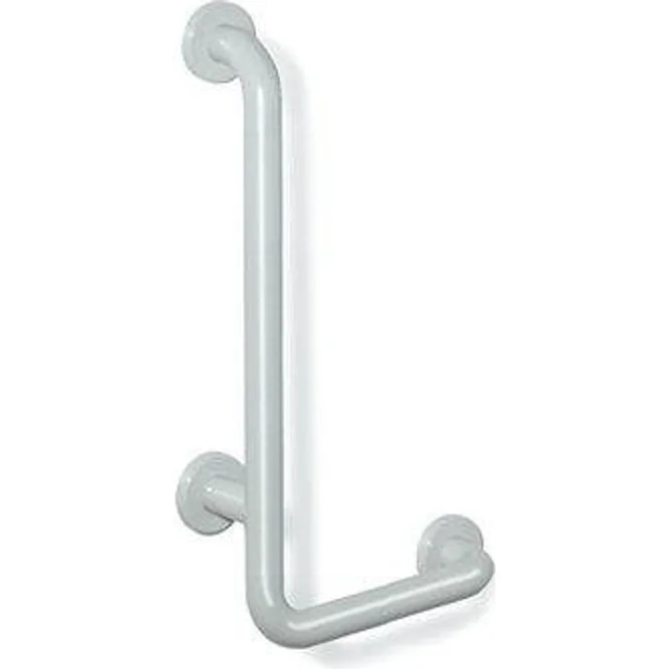 HEWI Winkelgriff Serie 801, Haltegriff in Weiß, links- und rechtsseitig montierbar, 300/600 x 89 mm, 801.22.100 99