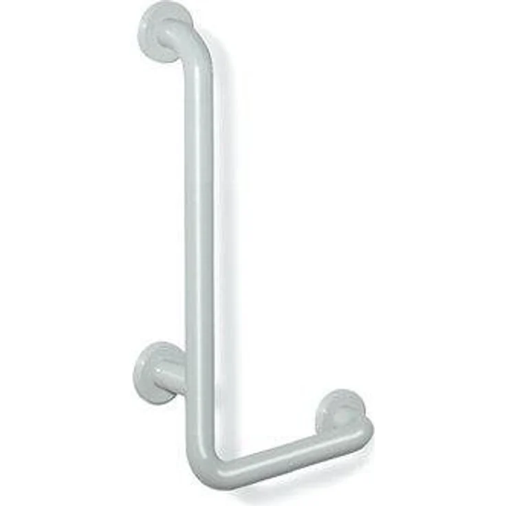 HEWI Winkelgriff Serie 801, Haltegriff in Weiß, links- und rechtsseitig montierbar, 300/600 x 89 mm, 801.22.100 99