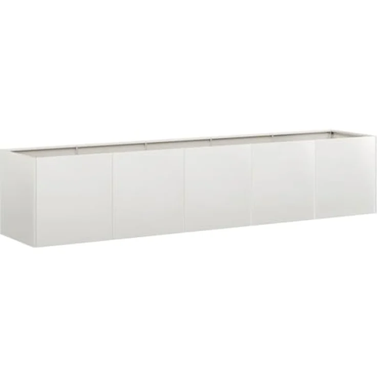 vidaXL Pflanzkübel 200x40x40 cm Edelstahl, Robustes Outdoor-Pflanzgefäß in modernem Design, Blumenkasten, Garten-Garten-Pflanzkübel, Hochbeet – Bild 1