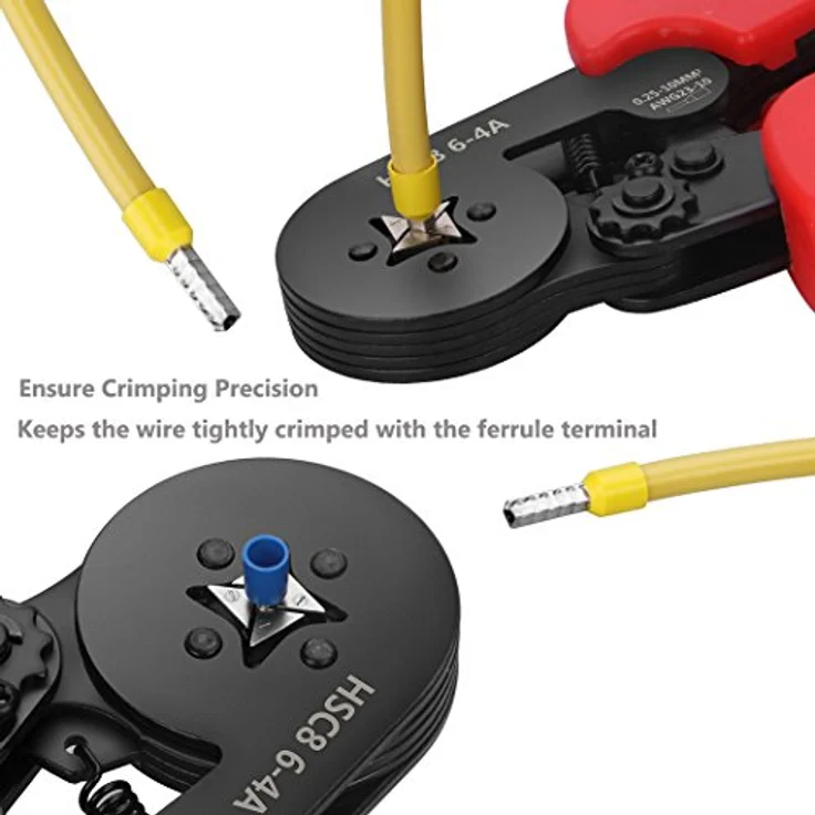 Preciva Crimpzangen Aderendhülsen Set, Ferrule Crimpzange mit 1200 Aderendhülsen für 0,25-10 mm², präzise Kalibrierung ohne Tasche – Bild 5