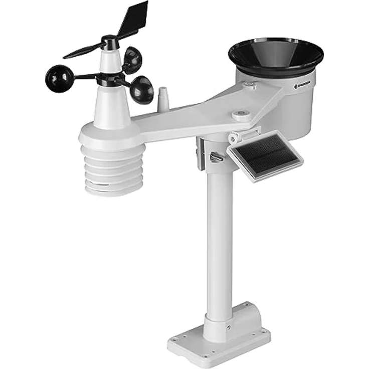 Bresser Wetterstation Funk 7-in-1 mit Außensensor, Profi W-LAN Wetter Center für UV-Pegel, Windgeschwindigkeit, Temperatur, Luftfeuchtigkeit und Niederschlag, 8 Zoll Farb-Display – Bild 5