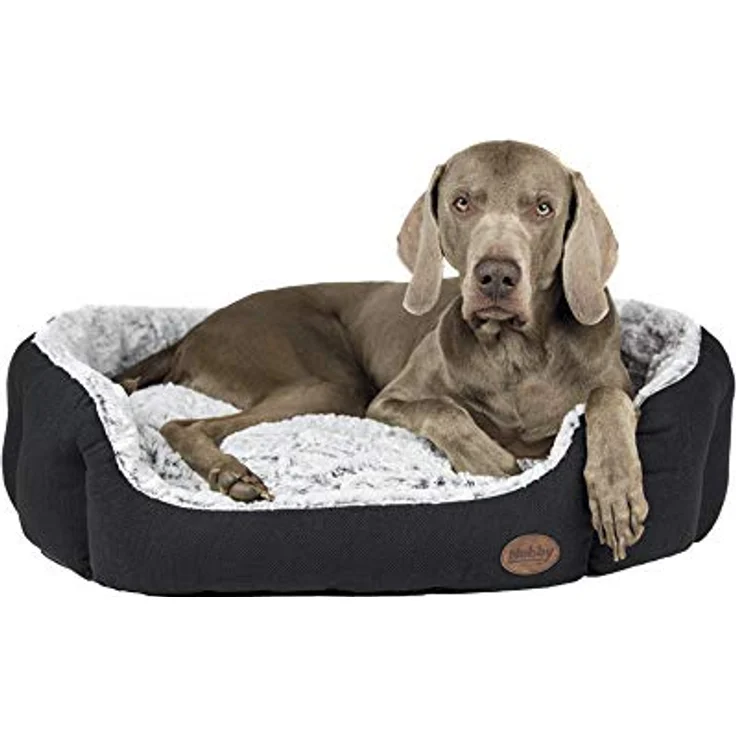 Nobby Komfort Bett oval "CACHO" dunkelgrau L x B x H: 45 x 40 x 19 cm – Bild 1