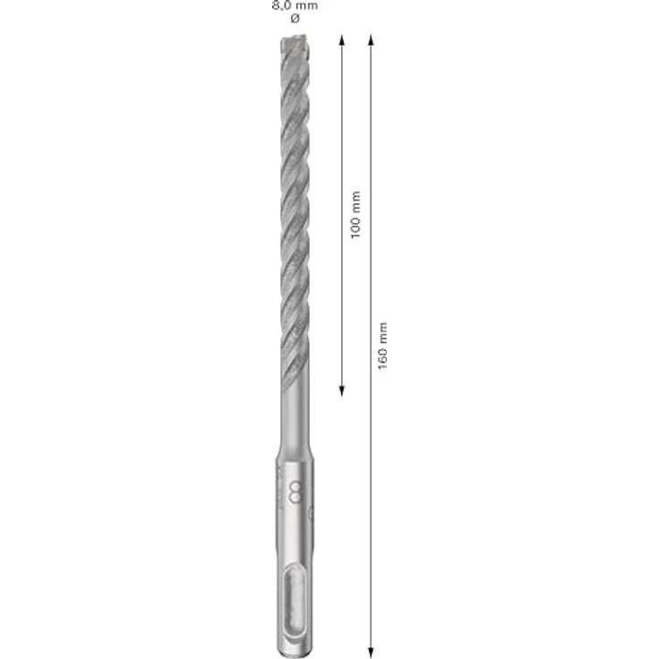 Bosch 10x PRO SDS plus-5X Hammerbohrer (für Stahlbeton, Beton, Ø 8,00 mm, Professional Zubehör Bohrhammer) – Bild 3